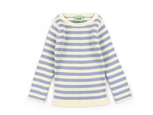 FUB ecru/cloud rib bluse